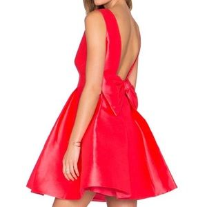 Kate Spade Open Bow Back Silk Flare Mini Dress
